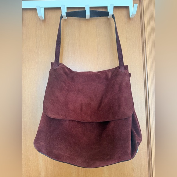 THE ROW Suede Sidekick Bag in Vermillon - Picture 2 of 11